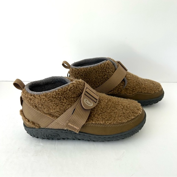 Chaco Ramble Fluff House Shoe Slipper Cabincore Gorp Brown Fleece Size 7 Fit 6.5 - Picture 1 of 11